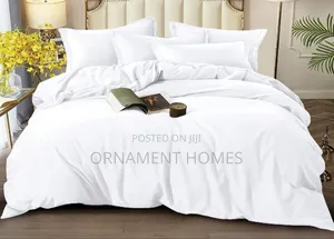 White Bedsheet 100% Bedsheet Set #Cotton (Thick Duvet)