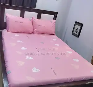 Baby Pink Cotton Bedsheet (6by6)