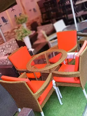 High Quality Rattan Made Table and Chairs With Cushion