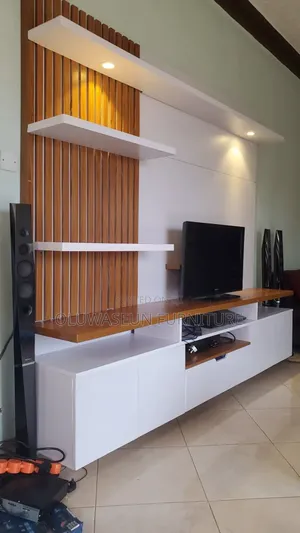 Luxury Tv Console With Drawers and Light
