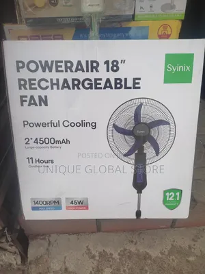 Syinix Rechargeable Standing Fan