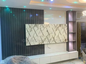 Tv Console With Drawers Open Storage and Light