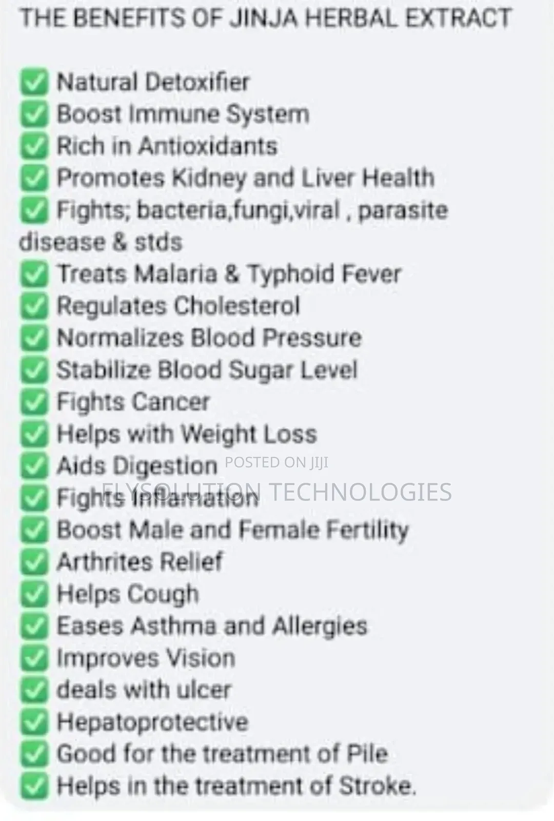 Jinja Herbal Extracts - 750ml X 3 Bottles