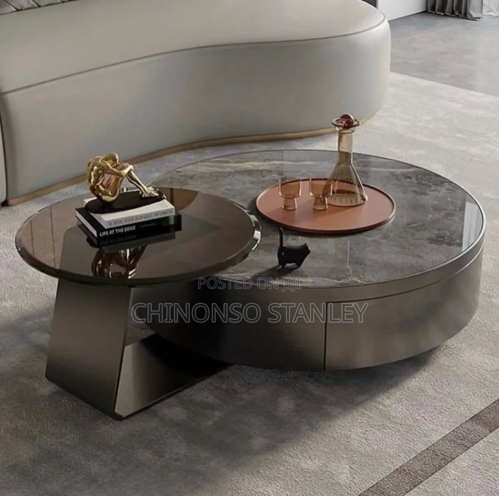 Marble Center Table and Stool