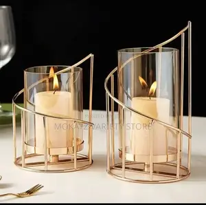 European Style Glass Candle Holder,Candlelight Decor(Big)