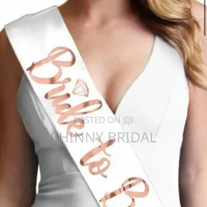 Set of Bridal Sash and Crown