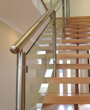 Stainless Steel With Glass Handrail