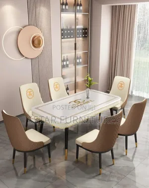 Set of Marble Dining Table