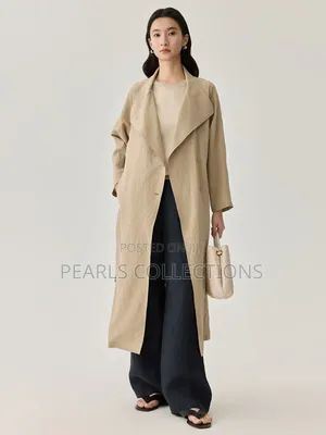 Kimono Brown/Cream Color Long Jacket