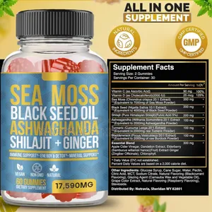 Seamoss Shilajit Black Seed Ashwagandha Gummies [All in One