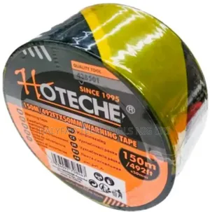 Warning Tape Black And Yellow 50mm X 492ft X 150mm
