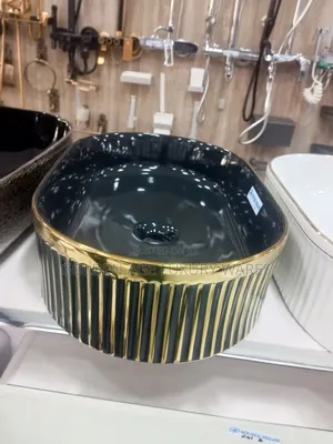 Gold and Black Counter Top Basin
