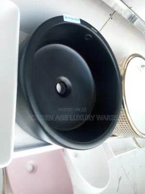 Black Ceramic Basin