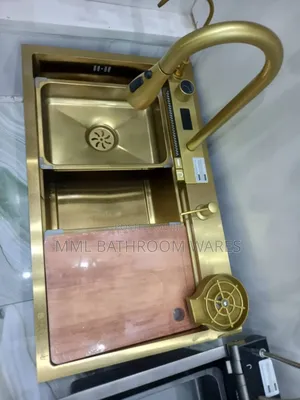 Gold Multifunctional Kitchen Sink Waterfall Faucet
