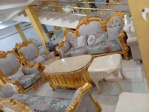 8 Seater Living Room Fabric Made Royal Sofa Chair.