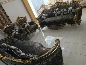 8 Seater Living Room Fabric Made Royal Sofa Chair 