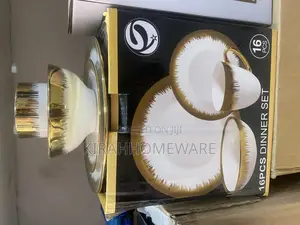 16pcs Dinner Set White (With Touch of Gold)
