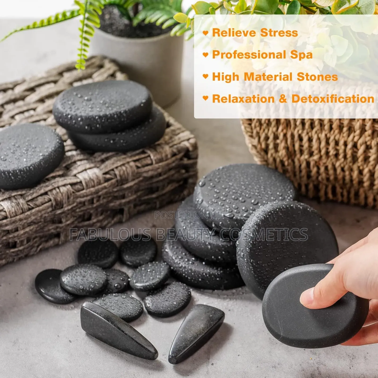 18 PCS Hot Massage Stones