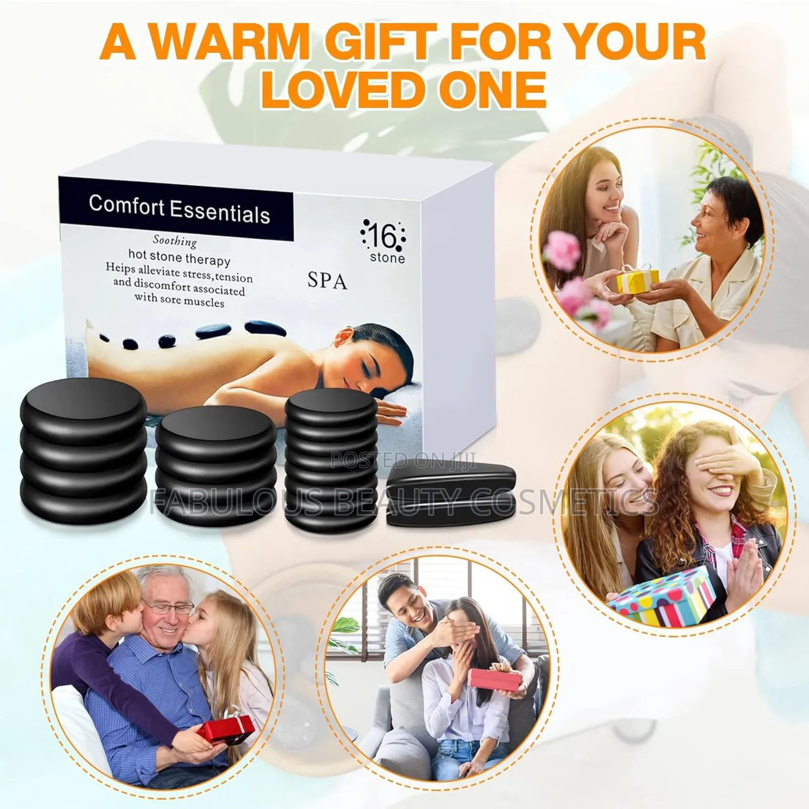 18 PCS Hot Massage Stones