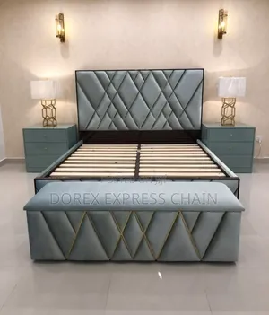 Modern Upholstered Dorex Bed Frame With Storage Options.