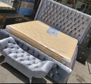 Space Button Upholstery Bed Frame Very Affordable