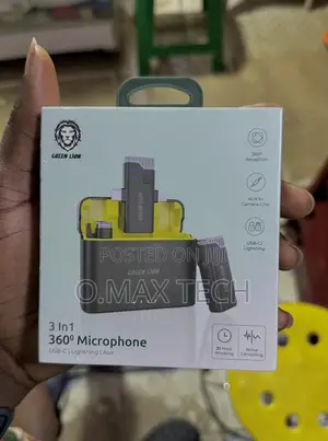 Green Lion 3 In 1 360° Wireless Noise Cancelling Microphone