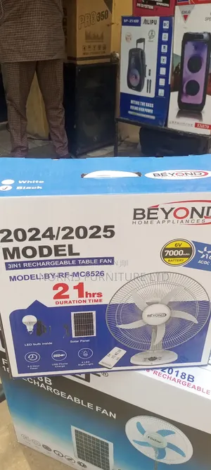 16" 3in1 Rechargeable, Solar Fan. Duravolt