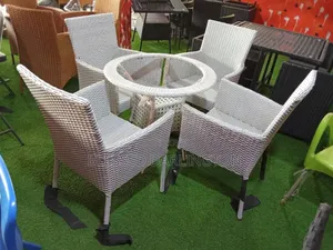 All White Rattan Chair