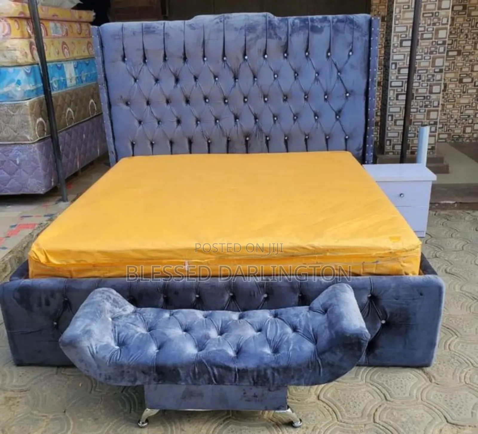 Padded Upholstery Bed Frame