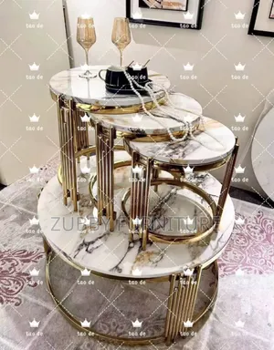 Quality and Imported Marble Top Center Table With 3 Side
