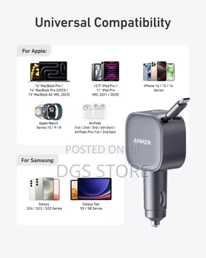 Anker Nano Car Charger 75w 2in1 Clutter