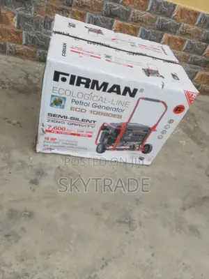 Firman Generaor Eco(10990es) Low Fuel+Key Start Tyres