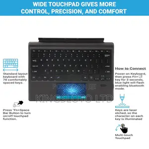 Wireless Magnetic Keyboard for Surface Pro 3,4,5,6,7