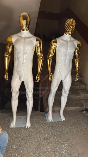 Huge Male White/Gold Display Mannequins