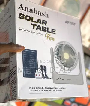 Solar Table Multi Functional Fan