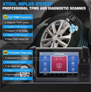 Xtool Ip819tp Cars Scanner Wit Tpmsprog Ecu/Key Prog 33+ Rs