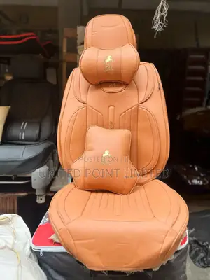 Leather Horse Car Seat Cover Light Brown
