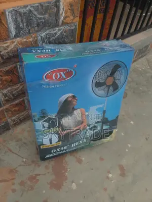 18''hexa Saving Power Ox Rechargeable Fan (Rf-1618) + Light