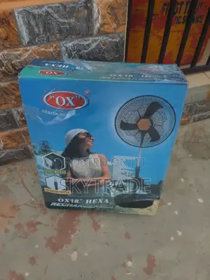 Quiet Ox 18'' Hexa (Rf-1618) Remote Rechargeable Fan + Light