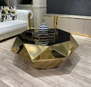 Elegant Luxurious Golden Center Table.