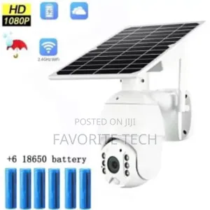 5mp Solar 4g 360° PTZ Surveillance Camera With 6 Batteries