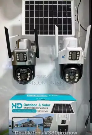 Solar Camera V380 Daul Lens 5 Mega Pixel Network Universal