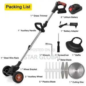 Cordless Grass Rechargeable Electric Lawn Mower Trimmer