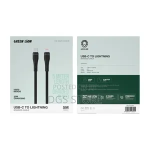 Green Lion Usb C to Lightning Braided Cable 5m