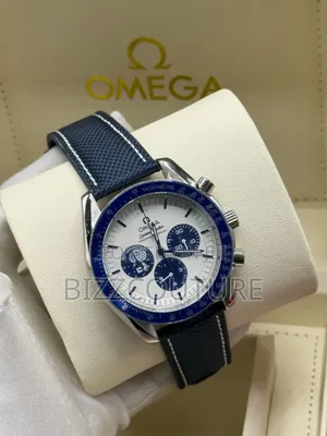 Original Omega Faux Leather Strap Watch Available in Store