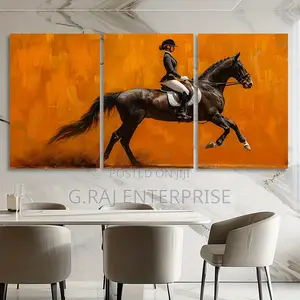 Living Room 3sets Horse Canvas Wall Printed Canvas Art Abuja