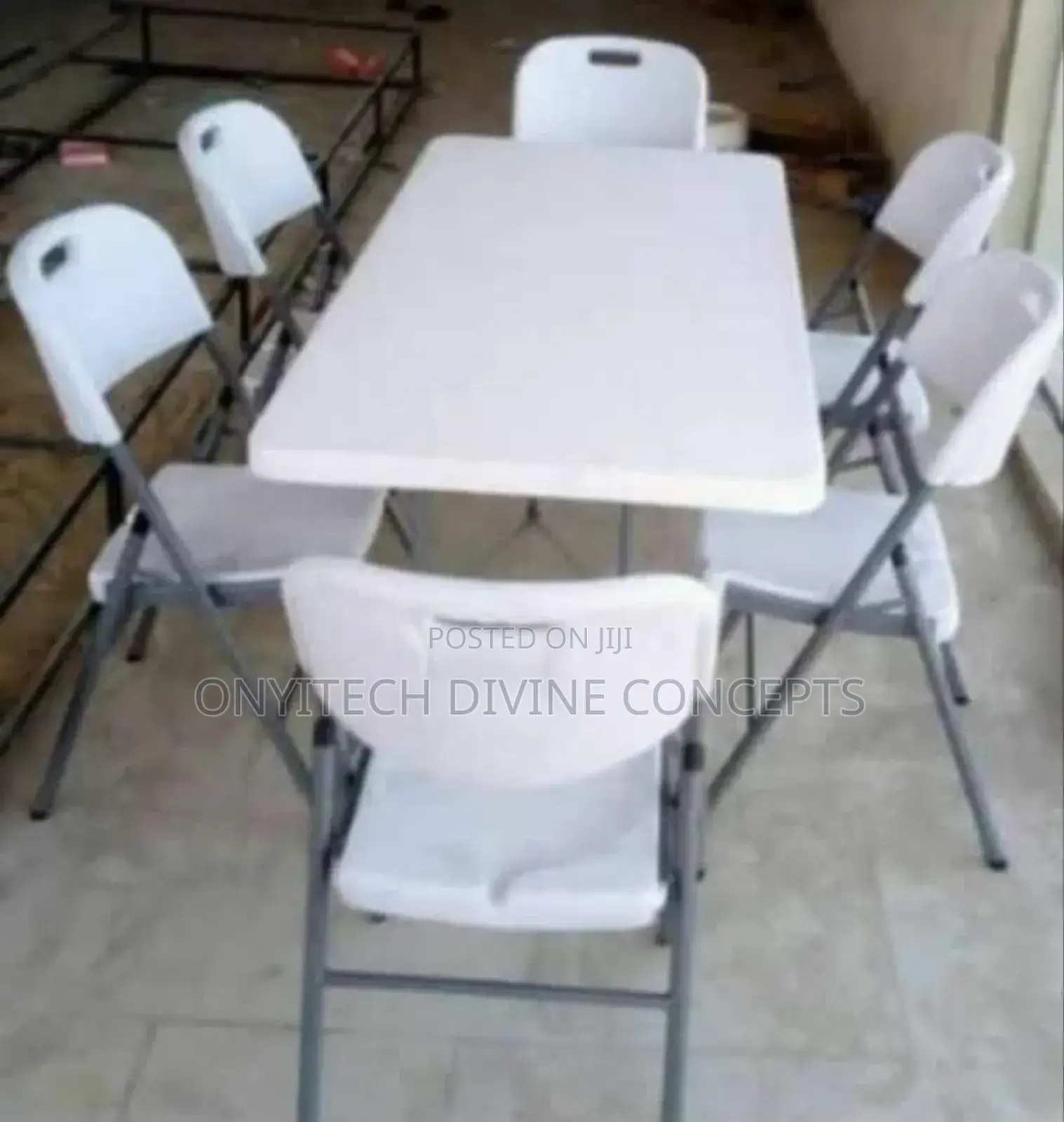 Foldable Table and 6 Chairs