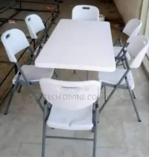 Foldable Table and 6 Chairs