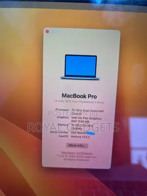 Laptop Apple MacBook Pro 2017 16GB Intel Core I5 SSD 256GB