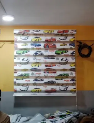 Car Race Window Blinds ( Day An Night Version )